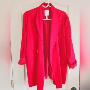 **♡♡Hot For Valentines♡♡***Leith Cherry Linen Blend Boyfriend Blazer